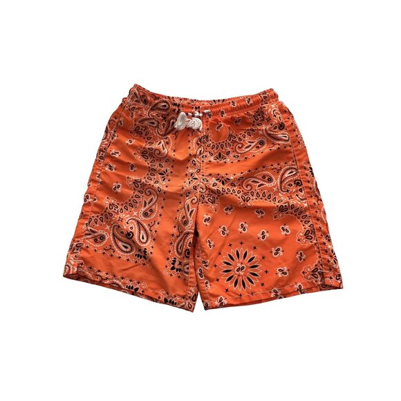 MC2 Saint Barth Swim Shorts in Orange Bandana Print